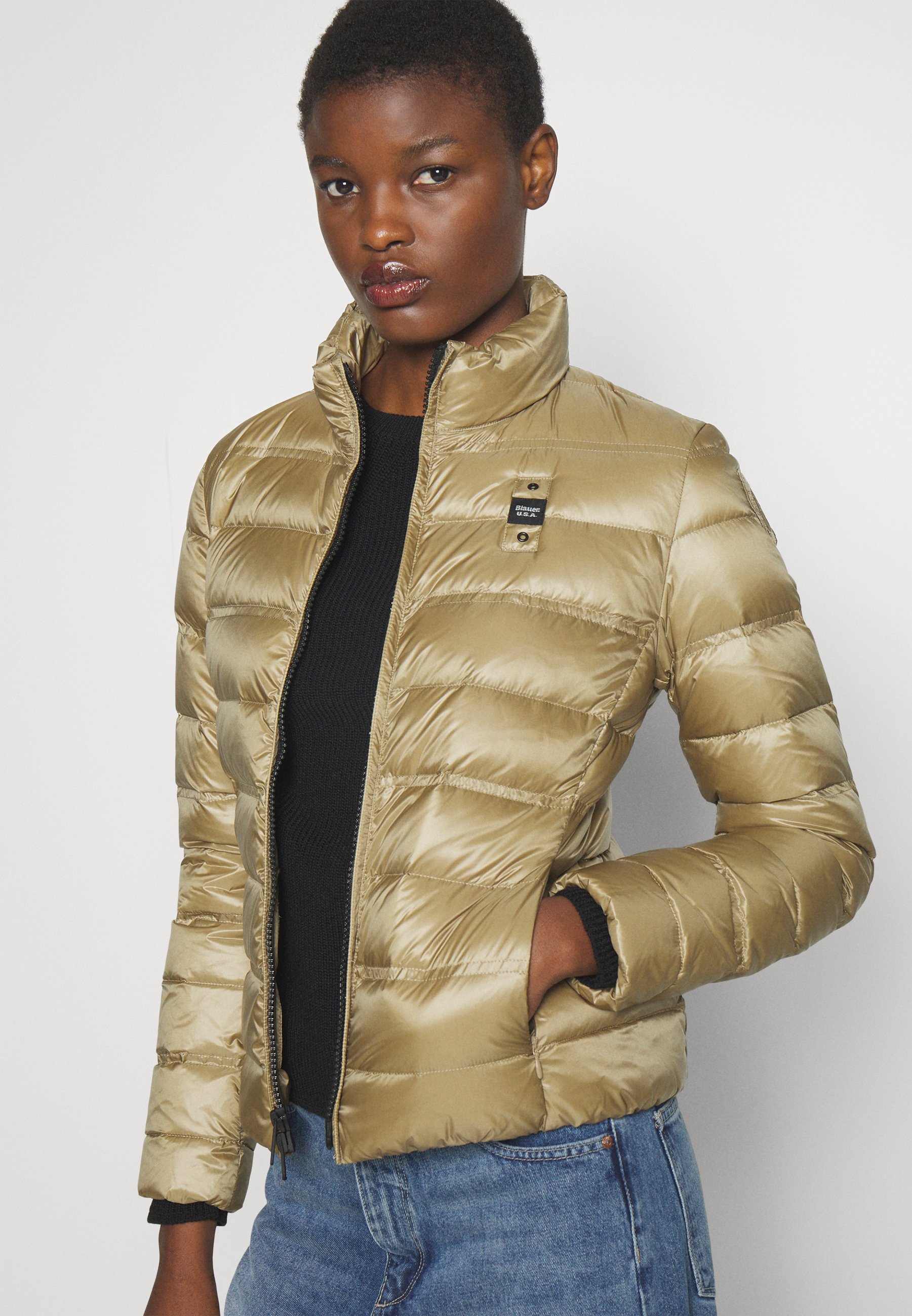 Blauer daunenjacke braun Clearance